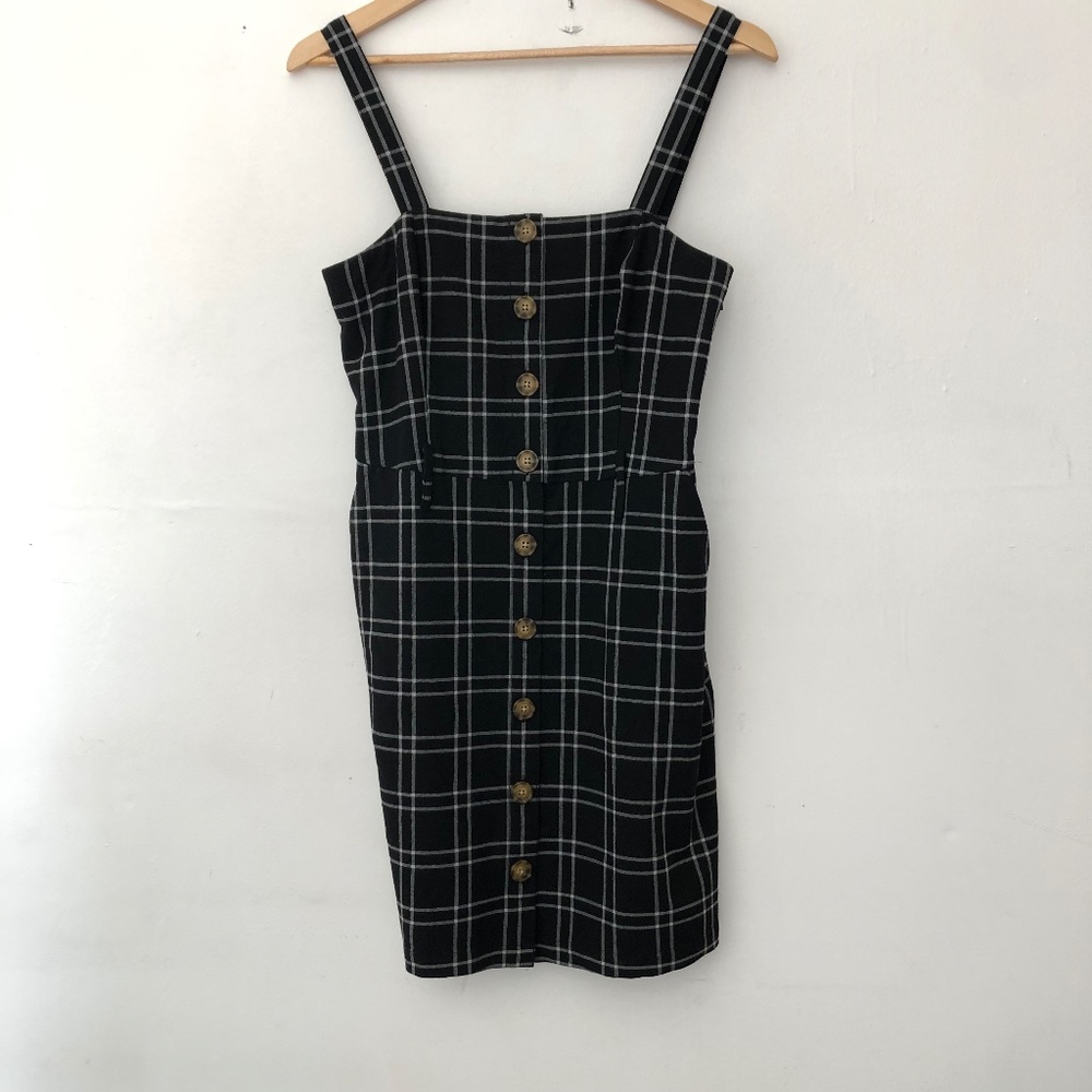 Abercrombie & Fitch Plaid Black Dress